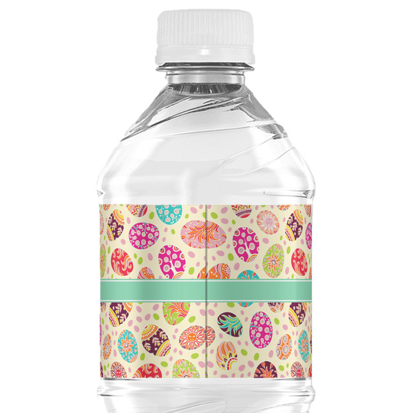 Easter Eggs Water Bottle Label - Back View