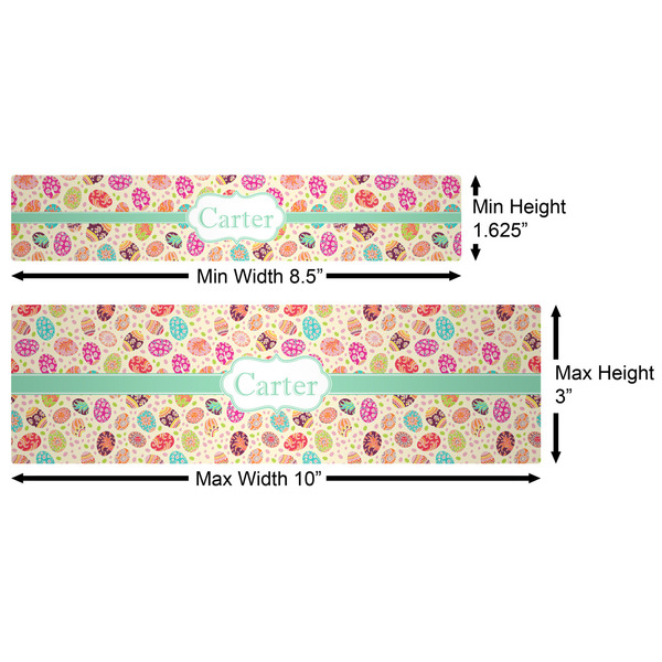 Easter Eggs Water Bottle Labels w/ Dimensions