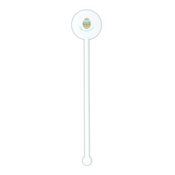 Easter Eggs White Plastic 5.5" Stir Stick - Round - Single Stick
