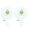 Easter Eggs White Plastic 7" Stir Stick - Double Sided - Round - Front & Back
