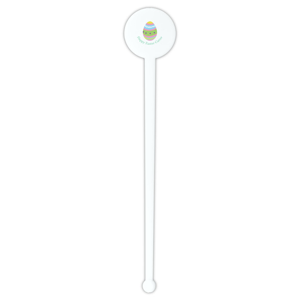 Easter Eggs White Plastic 7" Stir Stick - Round - Single Stick