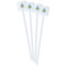 Easter Eggs White Plastic Stir Stick - Double Sided - Square - Front