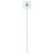 Easter Eggs White Plastic Stir Stick - Double Sided - Square - Single Stick