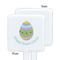 Easter Eggs White Plastic Stir Stick - Single Sided - Square - Approval