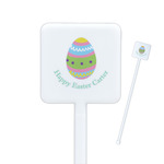 Easter Eggs Square Plastic Stir Sticks (Personalized)