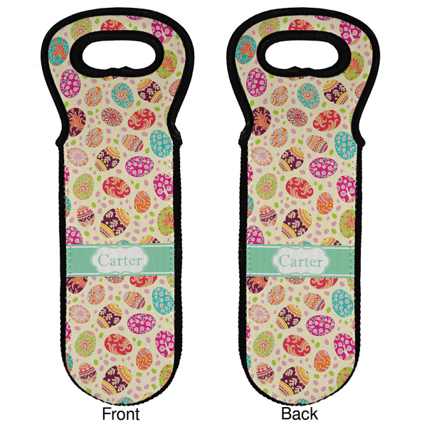 Easter Eggs Wine Tote Front & Back