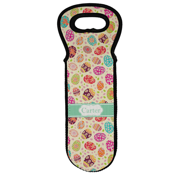 Custom Easter Eggs Wine Tote Bag (Personalized)
