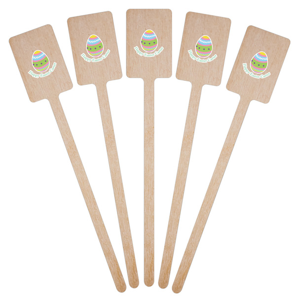 Easter Eggs Wooden 6.25" Stir Stick - Rectangular - Fan View