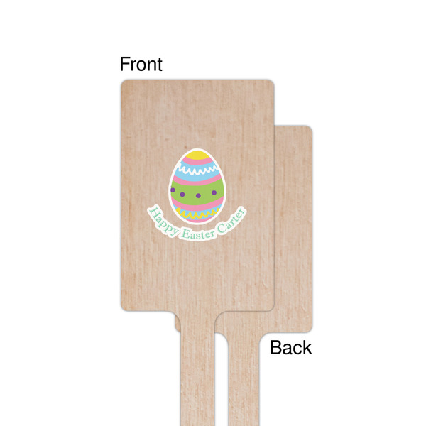 Easter Eggs Wooden 6.25" Stir Stick - Rectangular - Single - Front & Back
