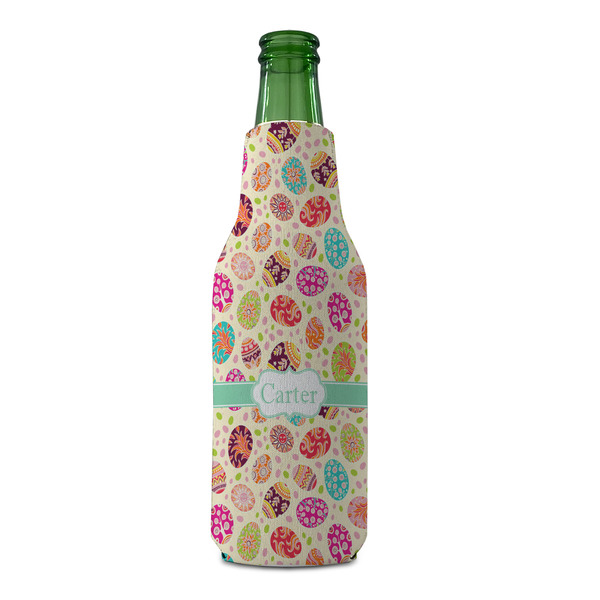 Easter Eggs Zipper Bottle Cooler - FRONT (bottle)