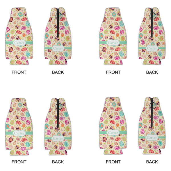 Easter Eggs Zipper Bottle Cooler - Set of 4 - APPROVAL