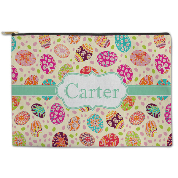 Custom Easter Eggs Zipper Pouch - Large - 12.5"x8.5" (Personalized)