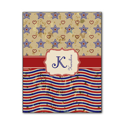 Vintage Stars & Stripes Wood Print - 11x14 (Personalized)