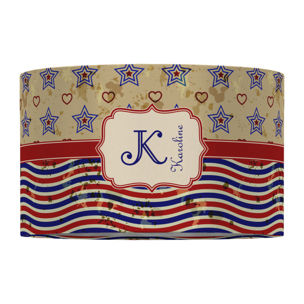 Vintage Stars & Stripes 12" Drum Lampshade - FRONT (Fabric)