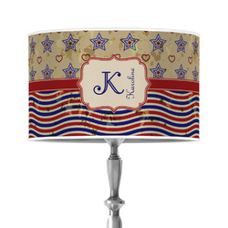 Vintage Stars & Stripes 12" Drum Lamp Shade - Poly-film (Personalized)