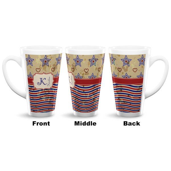 Vintage Stars & Stripes 16 Oz Latte Mug - Approval