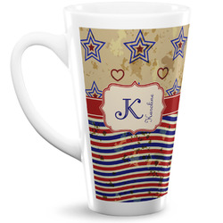 Vintage Stars & Stripes 16 Oz Latte Mug (Personalized)