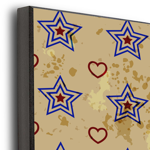 Vintage Stars & Stripes 16x20 Wood Print - Closeup