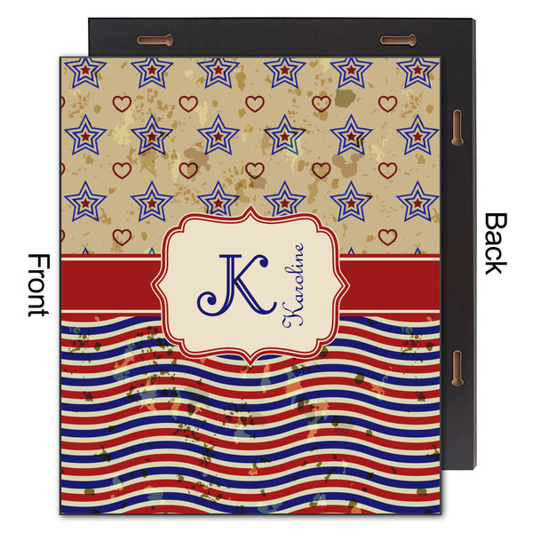 Vintage Stars & Stripes 20x24 Wood Print - Front & Back View