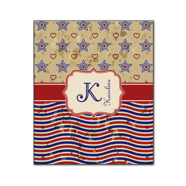 Custom Vintage Stars & Stripes Wood Print - 20x24 (Personalized)