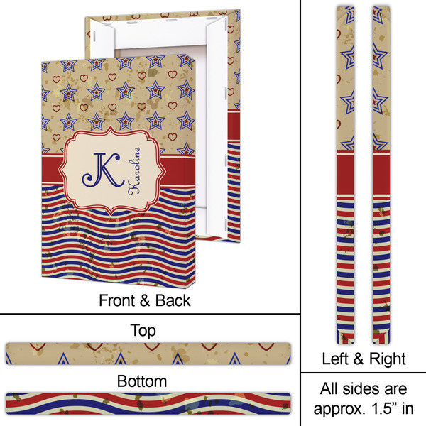 Vintage Stars & Stripes 20x30 - Canvas Print - Approval