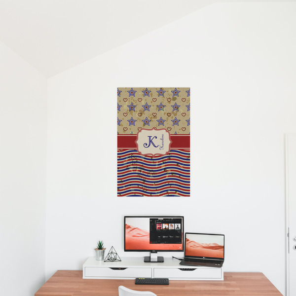 Vintage Stars & Stripes 20x30 - Matte Poster - On the Wall