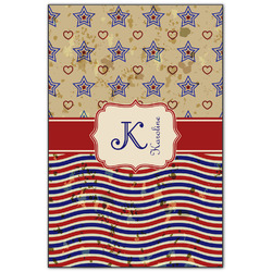 Vintage Stars & Stripes Wood Print - 20x30 (Personalized)