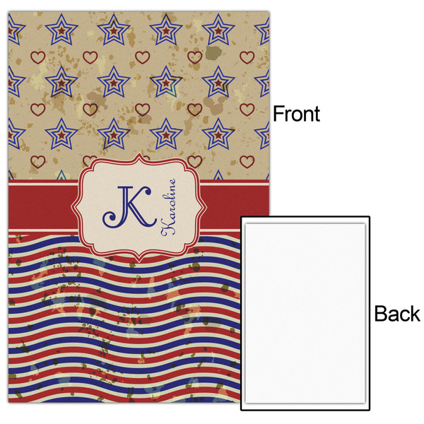 Vintage Stars & Stripes 24x36 - Matte Poster - Front & Back