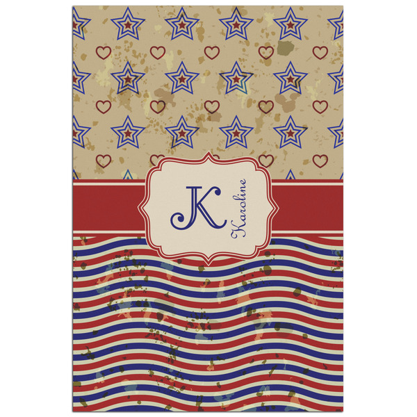 Custom Vintage Stars & Stripes Poster - Matte - 24x36 (Personalized)