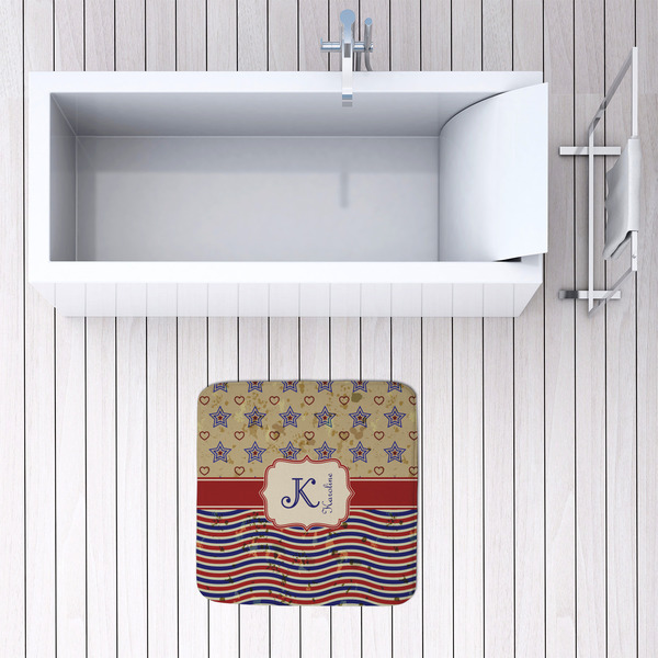 Vintage Stars & Stripes 48x48 Foam Memory Mat - LIFESTYLE