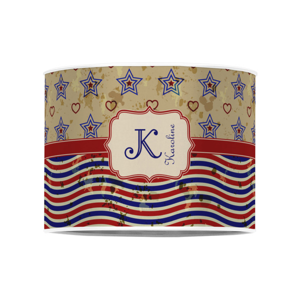 Vintage Stars & Stripes 8" Drum Lampshade - FRONT (Poly Film)