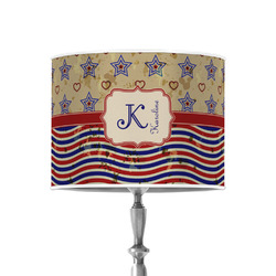 Vintage Stars & Stripes 8" Drum Lamp Shade - Poly-film (Personalized)