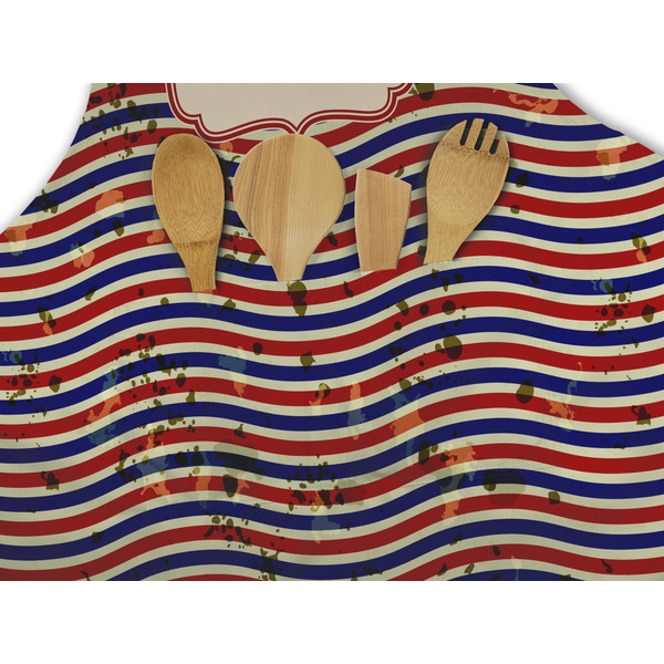Vintage Stars & Stripes Apron - Pocket Detail with Props