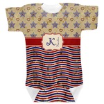 Vintage Stars & Stripes Baby Bodysuit 0-3 (Personalized)