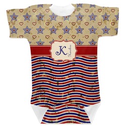 Vintage Stars & Stripes Baby Bodysuit 6-12 (Personalized)