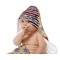 Vintage Stars & Stripes Baby Hooded Towel on Child