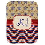 Vintage Stars & Stripes Baby Swaddling Blanket (Personalized)