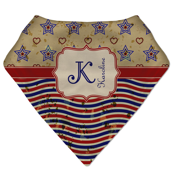 Custom Vintage Stars & Stripes Bandana Bib (Personalized)