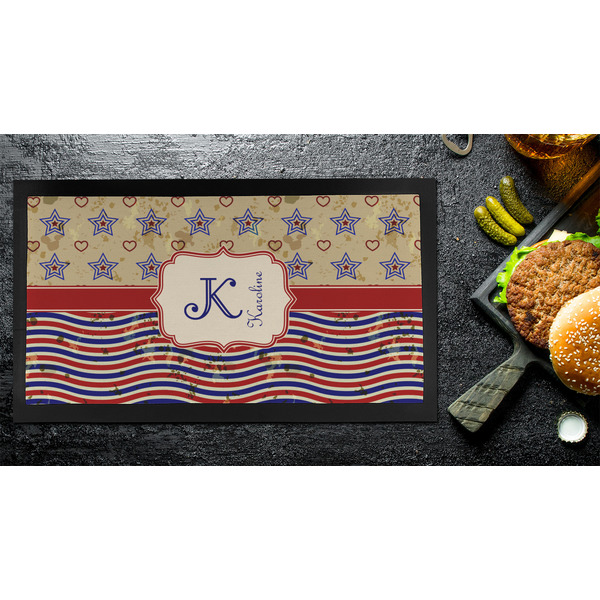 Vintage Stars & Stripes Bar Mat - Small - LIFESTYLE
