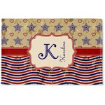 Vintage Stars & Stripes Woven Mat (Personalized)