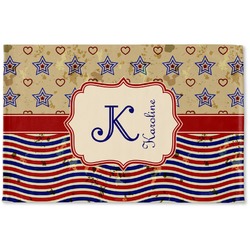 Vintage Stars & Stripes Woven Mat (Personalized)