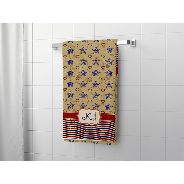 Vintage Stars & Stripes Bath Towel - LIFESTYLE