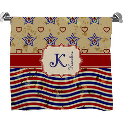 Vintage Stars & Stripes Bath Towel (Personalized)