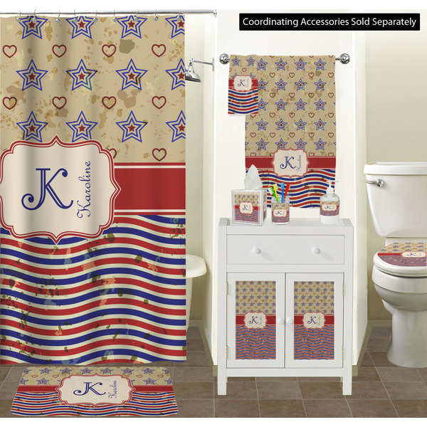 Vintage Stars & Stripes Bathroom Scene