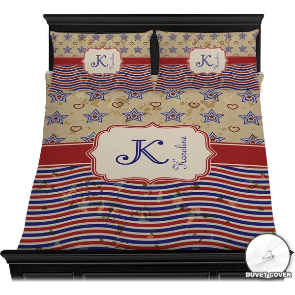 Vintage Stars & Stripes Bedding Set (Queen) - Duvet
