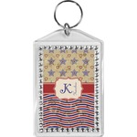 Vintage Stars & Stripes Bling Keychain (Personalized)