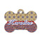 Vintage Stars & Stripes Bone Shaped Dog ID Tag - Small (Personalized)