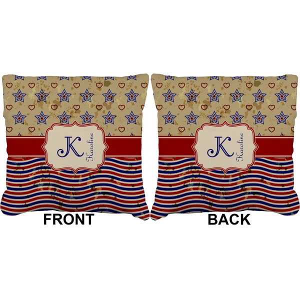 Vintage Stars & Stripes Burlap Pillow Approval