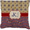 Vintage Stars & Stripes Personalized Burlap Pillow Case