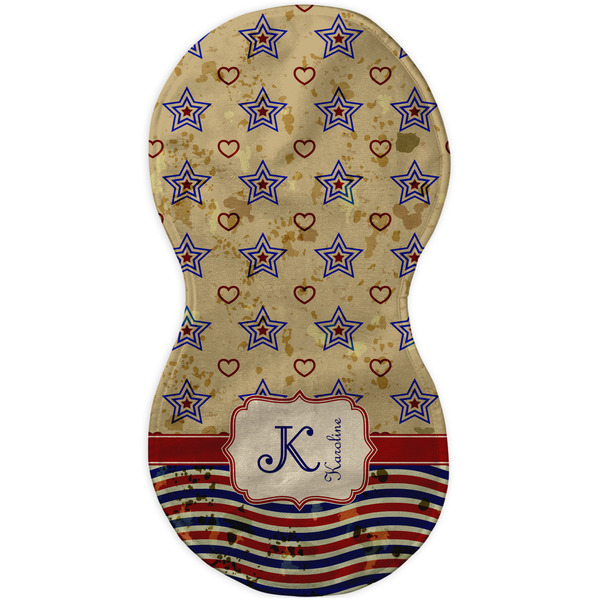 Vintage Stars & Stripes Burp Peanut Shaped Flat